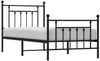 vidaXL Bettgestell mit Kopf- und Fußteil Metall Schwarz 90x190 cm 353547 Bild 5
