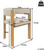 Merax 2er Set Polsterstühle, Esszimmerstuhl (Set, 2 St) mit dicker Polsterung, stabilen Eisenbeinen und Holzoptik – atmungsaktiv, pflegeleicht, Beige & Natur Bild 4