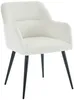Vente-unique - HEKA Stuhl Stoff Weiß - B 61 cm x H 78 cm x L 59,5 cm Bild 4