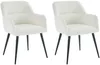 Vente-unique - HEKA Stuhl Stoff Weiß - B 61 cm x H 78 cm x L 59,5 cm Bild 2