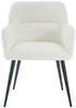 Vente-unique - HEKA Stuhl Stoff Weiß - B 61 cm x H 78 cm x L 59,5 cm Bild 3