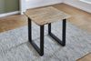 Esstisch Baumkante massiv Akazie natur 80 x 80 schwarz U-Gestell LUBIN 77054498 Bild 3