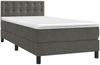 vidaXL Boxspringbett mit Matratze & LED Dunkelgrau 100x200 cm Samt 3134628 Bild 3