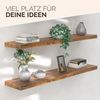 Casaria Wandregal mit Halterung, 2 Stück, MDF, Eiche / Braun, 110 x 23 x 3,8cm Bild 4