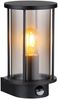 LED Außenwandleuchte mit Bewegungsmelder aus Edelstahl & Rauchglas, H: 25cm Bild 2