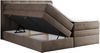 Boxspringbett mit Doppelmatratze - ALVIN-KING Braun 120x200 cm Velours Mittelfest (H3) Bild 4