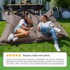 Green Bean® Outdoor Sitzsack, waschbar & wetterfest, Polyester-PVC-Stoff, Khaki, 140x180 cm, 380 Liter Bild 4