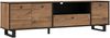 Lowboard >SEWILL< 3 Türen, Schub, Colonial Eiche Dekor/schwarz - 180,8x52,8x42cm (BxHxT) Bild 4
