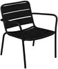 Vente-unique - MIRMANDE Gartensitzgruppe Metall Schwarz - B 67,5 cm50 cm x H 71,5 cm44,5 cm x L 60 cm50 cm Bild 3
