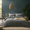 Carpe Sonno Bettwäsche Seersucker 135x200 155x220 Bügelfrei Sommer Bettbezug 100% Baumwolle, Seersucker, 2 teilig, Hochwertig Leichte Bettwaren Bügelfrei Reißverschluss Grau 135 x 200 Bild 3