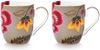 PiP Studio Becher Blooming Tales Fantasy Khaki Small Henkelbecher 0,2l Set2, Porzellan Bild 2