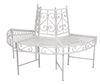 Baumbank FRIDA - Stahl Antik-weiß 80x63x122cm | Gartenbank Baumbank-Halbkreis wetterfest Terrassenbank Sitzbank Outdoor Bild 4