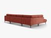 Micadoni Panorama Ecksofa Bemy 7-Sitzer Links Strukturierter Stoff Koralle Bild 3