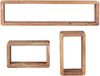 Wohnling Design Wandregal 3er Set Massiv Holzregale Akazie Landhausstil Bild 2