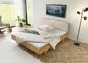 Bett Fichte 160x200x85 natur gebeizt / geölt, Kopfteil beige FICHTELBERG #138 Bild 2