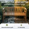 Deuba Gartenbank, wetterfest, Eukalyptusholz natur, 158 x 43 x 82 cm Bild 5