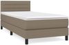 vidaXL Boxspringbett mit Matratze Taupe 100x200 cm Stoff 3140117 Bild 2