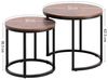 Home Collective Couchtisch Kleiner 2er Set aus Holz, Wohnzimmertisch Modern (Beistelltisch Set 2 in 1 mit Metallgestell, Büro Beistelltisch Loft Design TWIN, kratzfeste Oberfläche, Set 2 in 1), Quadratisch in Eiche hell, für Wohnzimmer Bild 3