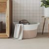 vidaXL Aufbewahrungskorb Braun und Weiß Ø40x25 cm Baumwolle 358464 Bild 3