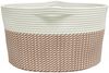 vidaXL Aufbewahrungskorb Braun und Weiß Ø40x25 cm Baumwolle 358464 Bild 5