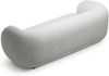 Micadoni Sofa Kate 3-Sitzer Strukturierter Stoff Hellgrau Melange Bild 3