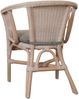 Krines Home Sessel Stapelbarer Rattansessel Bistro Sessel mit Armlehnen Flechtsessel (Sessel nach Auswahl ohne oder mit Polster), in Handarbeit geflochten, Rattanstuhl, Rattan Stuhl Bild 3