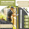 KESSER® PVC Sichtschutzmatte Sichtschutzzaun Balkonverkleidung Windschutz verstärkte Lamellen für Garten Balkon & Terrasse Balkonumrandung inkl Kabelbindern, Abdeckung & Handschuhe Schwarz, 100 x 400 cm Bild 3