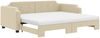 vidaXL Tagesbett Ausziehbar mit Matratzen Creme 90x200 cm Stoff 3197656 Bild 2