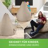 Green Bean® Sitzsack mit Rückenlehne, 230L Füllung waschbar, Polyester-PVC-Stoff taupe, 80 x 70 x 90 cm Bild 3