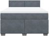 vidaXL Boxspringbett mit Matratze Dunkelgrau 140x190 cm Samt 3286301 Bild 4