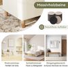 Bettbank, Mit hydraulischem Stauraum, Aufbewahrungsbox, Für Schlafzimmer, Wohnzimmer, Flur geeignet, Cord, Beige, 175 x 38 cm Bild 5