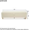 Bettbank, Mit hydraulischem Stauraum, Aufbewahrungsbox, Für Schlafzimmer, Wohnzimmer, Flur geeignet, Cord, Beige, 175 x 38 cm Bild 3