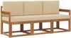 vidaXL Outdoor-Sofagarnitur mit Kissen 3 pcs Natur und Beige 3365931 Bild 2
