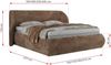 Polsterbett mit Lattenrost, Doppelbett Bettkasten, Bettgestell mit Gasdruckfeder Foam Matratze - CAELA CLASSIC - 200 x 200 cm - Braun Cord - MIRO LUX Bild 4