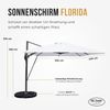 Sonnenschirm weiß 3 x 4 Meter Bild 2