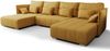 AX LIVING U Form Sofa mit Schlaffunktion Florinna Gelb 345cm Bild 2