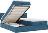 vidaXL Ottoman-Bett mit Matratzen & LEDs Dunkelblau 160x200 cm Samt 3312957 Bild 2
