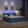 vidaXL Ottoman-Bett mit Matratzen & LEDs Dunkelblau 160x200 cm Samt 3312957 Bild 3