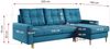 Ecksofa Wohnzimmer - L-form mit Schlaffunktion und Bettkasten - ASTRA - Hellblau Mikrofaser Bild 5
