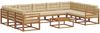 vidaXL Outdoor-Sofagarnitur mit Kissen 10 pcs Natur und Beige 3368191 Bild 2
