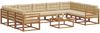 vidaXL Outdoor-Sofagarnitur mit Kissen 10 pcs Natur und Beige 3368191 Bild 3