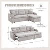 Sofa 212,5x136x86 cm Hellgrau, Cord, mit Stauraum, USB-C, Chaiselongue und Schubladenbett Bild 5