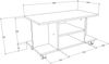 VCM Beistelltisch & Couchtisch Findula 918606 Weiß H. 40 x B. 80 x T. 40 cm Bild 5
