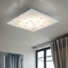 LED Deckenleuchte weiß, satiniert, Glassteine klar, L 29 cm Bild 4