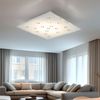 LED Deckenleuchte weiß, satiniert, Glassteine klar, L 29 cm Bild 2