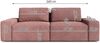 AX LIVING Arkleton 2 Sitzer Sofa Modern 260 cm in Rosa Stilvoll Bequem Bild 2