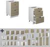 Küchenunterschrank Fame-Line Eiche Paneel 50 cm ohne Arbeitsplatte Vicco Bild 5