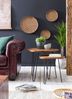 Design Satztisch WL5.659 Sheesham Metall Beistelltisch 2er Set Klein, Couchtisch Set 2 Holz Tische, Massivholz Wohnzimmertisch Metallgestell, Schmaler Sofatisch Ablagetisch Bild 5