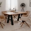 Finori Granada 80A Auszugstisch, Dekor Artisan Oak / schwarz | Auszugstisch für Esszimmer | Maß: B x H x T ca. 157-234 x 75 x 90 cm | Auszugstisch mit 2 Einlegeplatten á 38,5 cm Bild 4