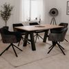 Finori Granada 80A Auszugstisch, Dekor Artisan Oak / schwarz | Auszugstisch für Esszimmer | Maß: B x H x T ca. 157-234 x 75 x 90 cm | Auszugstisch mit 2 Einlegeplatten á 38,5 cm Bild 2